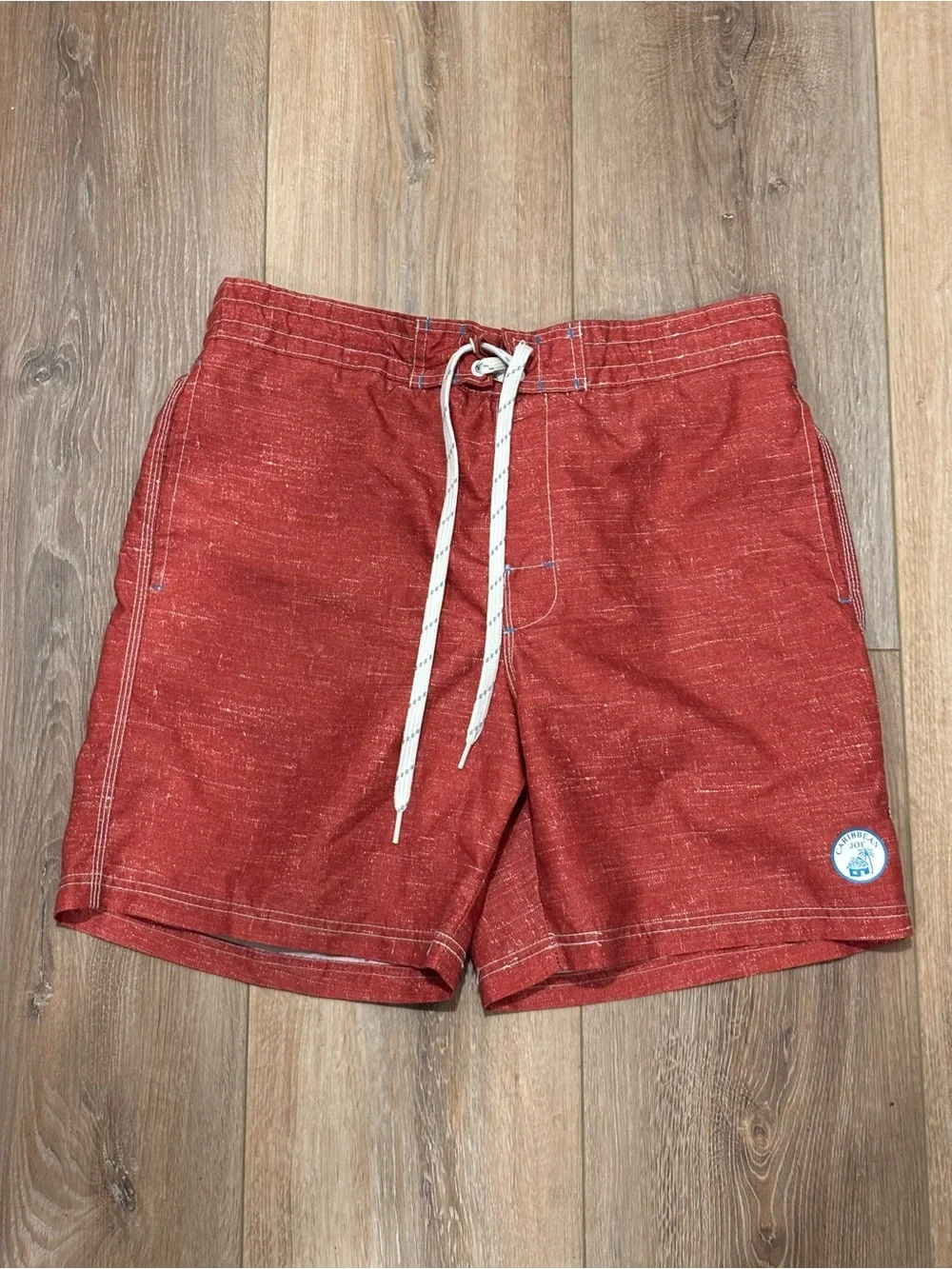 CARIBBEAN JOE Men’s SIZE LARGE Swim Trunks Drawstring Pockets Summer Outdoor Y2K